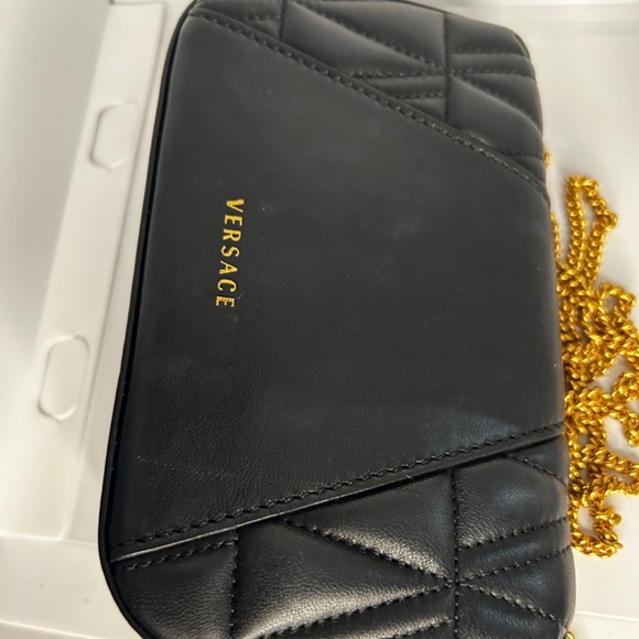 Versace Virtus Quilted Medallion Shoulder Bag - Picture 6 of 14